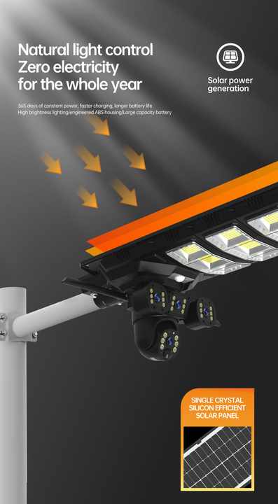 Cameră de supraveghere solară rezistentă la ploaie - alimentare constantă și baterie litiu pentru funcționare 24/7.