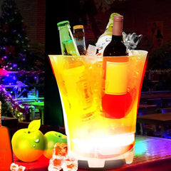 Frapieră LED 5L cu boxă wireless – recipient pentru gheață cu iluminare RGB și funcție Bluetooth.