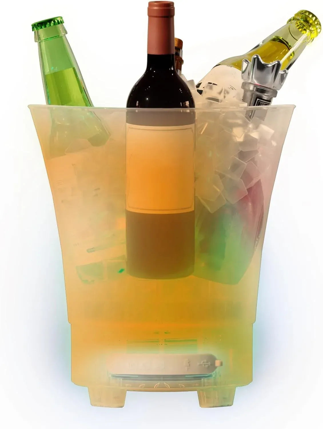 Frapieră LED cu gheață pentru vin și băuturi răcoritoare – design elegant pentru baruri și evenimente.