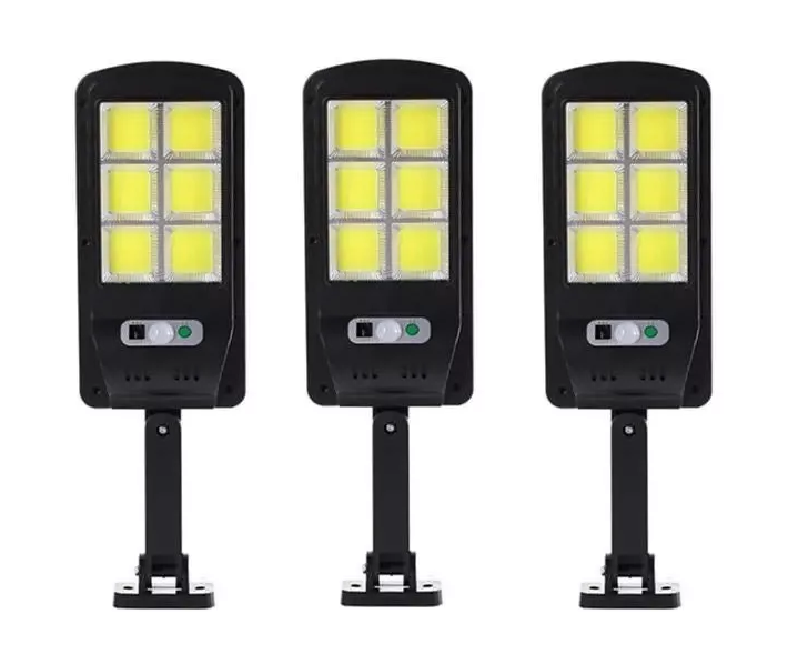 Set de 3 lămpi solare LED 60W cu senzor de mișcare, perfecte pentru iluminatul exterior rezistent la intemperii