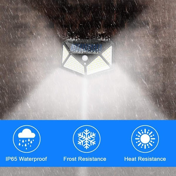 Lampă solară LED impermeabilă, rezistentă la ploaie, ger și căldură, protecție IP65