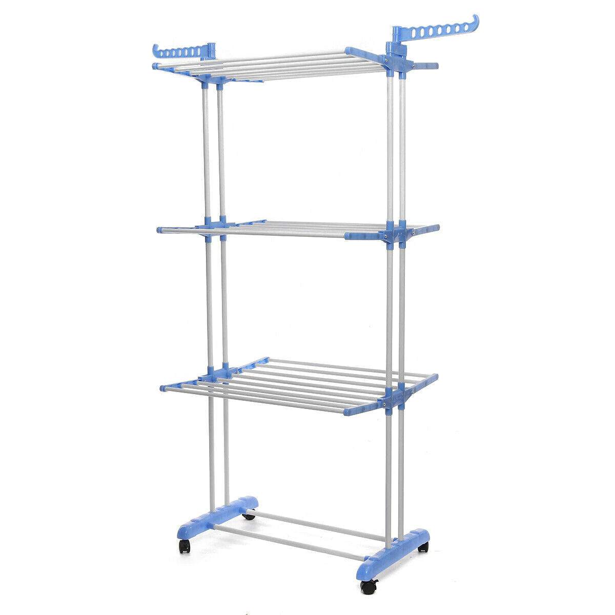 Uscător vertical portabil pentru rufe cu structură stabilă - Ideal pentru uscarea hainelor în spații mici, datorită designului său compact și pliabil.