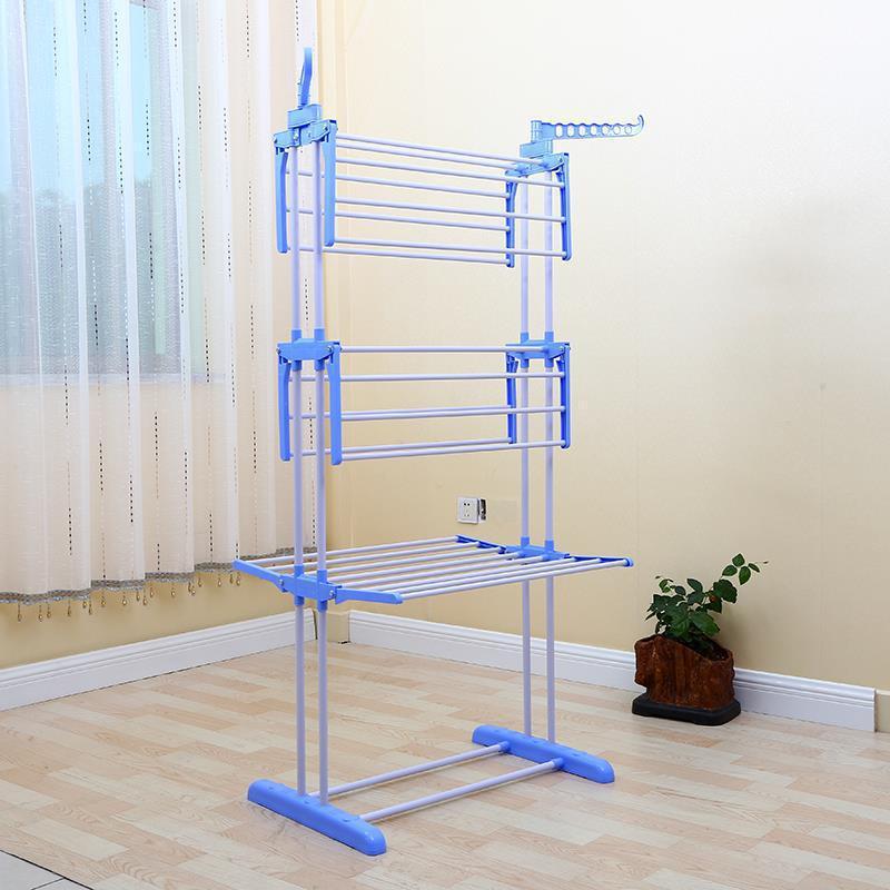 Suport de uscare multifuncțional, pliabil și mobil, ideal pentru apartamente sau case mici. Permite uscarea hainelor fără a ocupa mult spațiu.