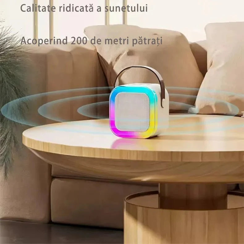 Boxa Karaoke Cu Microfoane Smart, Conectare Bluetooth, IOS/Android - Promagg.ro