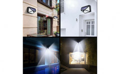 Lampă Solară 100LED de Perete cu 4 Fețe cu Senzor de Mișcare - Promagg.ro