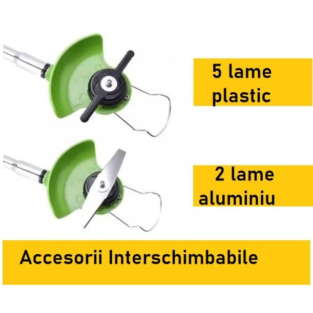 Motocoasa electrica 48V, 4000 mAh, 18000 RPM, cu 2 acumulatori - Promagg.ro