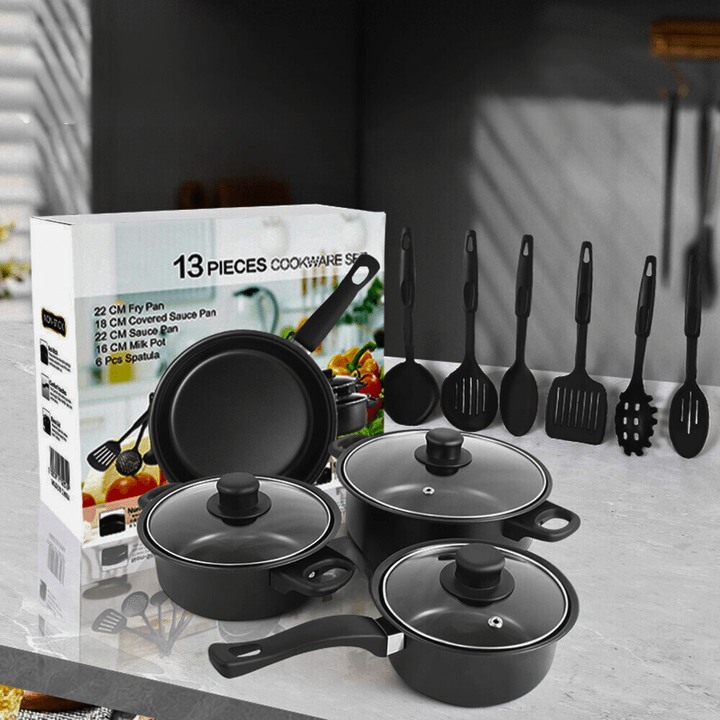 Set 13 Piese Oale și Tigăi Antiaderente cu accesorii - Promagg.ro