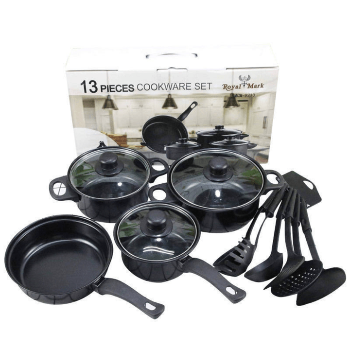 Set 13 Piese Oale și Tigăi Antiaderente cu accesorii - Promagg.ro