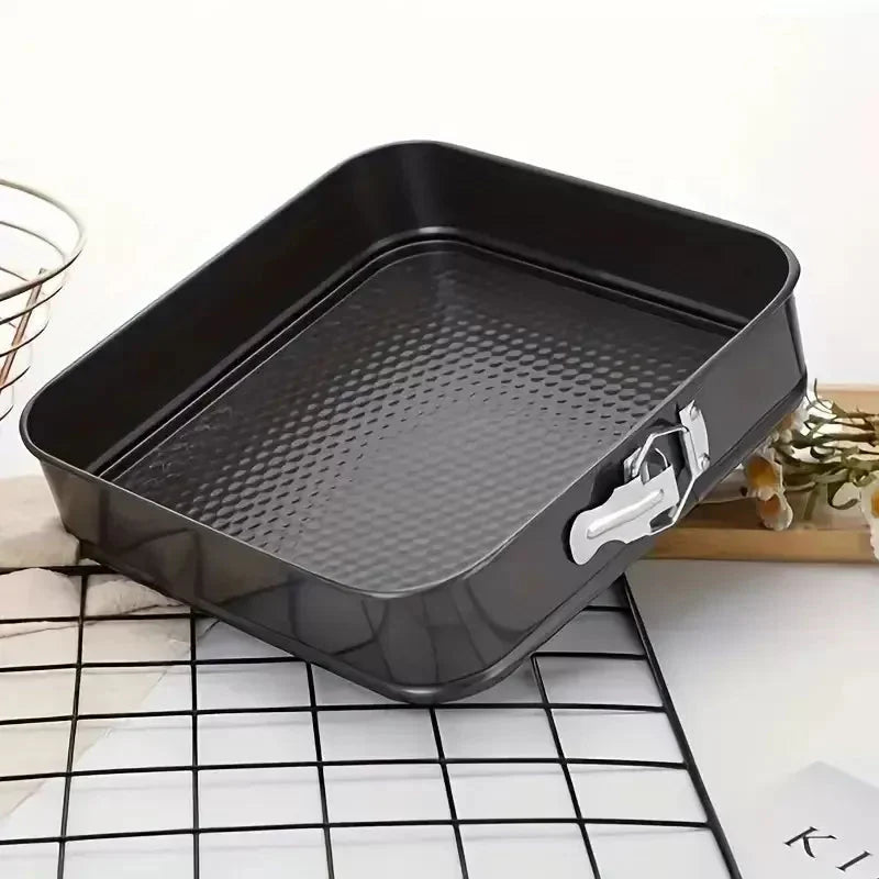 Set 3 Forme pentru Prăjituri, Inima, Patrat, Rotund, Baza detasabila, acoperire antiaderenta, 24 cm/26 cm/28 cm - Promagg.ro