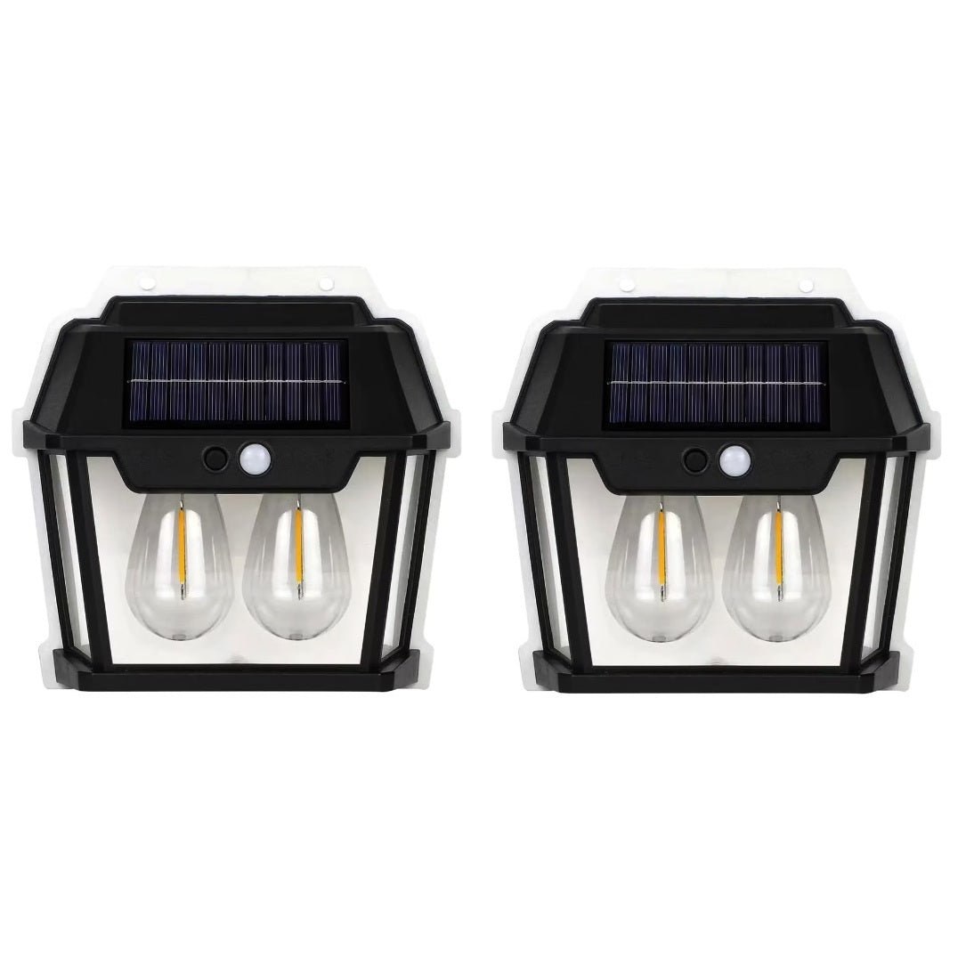 Set 3 Lampi Solare de Perete cu 2 Becuri Tip Clasic LED cu Senzor de Mișcare - Promagg.ro