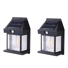 Set 3 Lămpi Solare de Perete Tip Bec Clasic cu Senzor de Mișcare - Promagg.ro