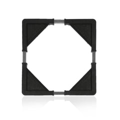 Suport reglabil cu roți, vedere de sus – Design pătrat extensibil, ideal pentru mutarea aparatelor grele fără efort.