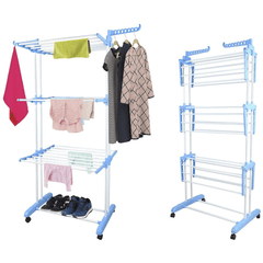 Uscător Vertical Mobil și Pliabil pentru Rufe cu Suport Umerase Inaltime 170cm - Promagg.ro