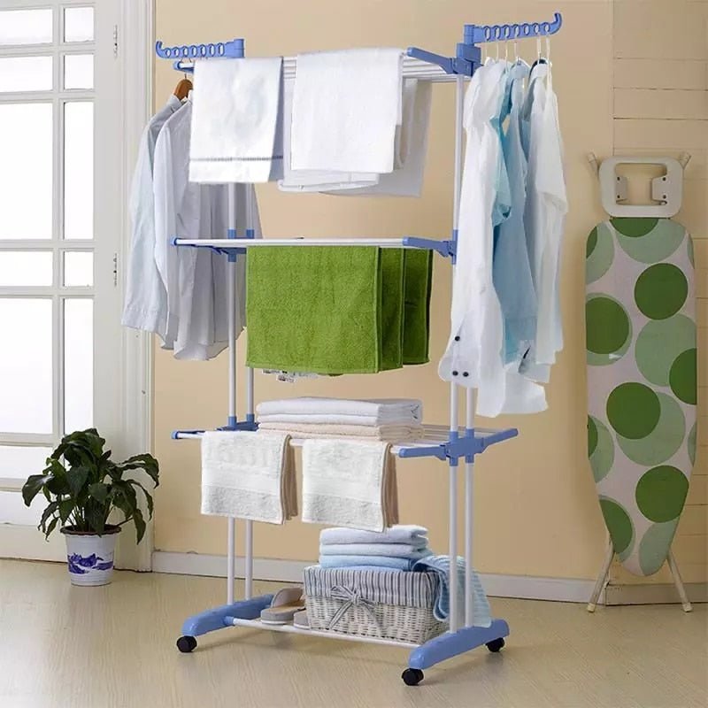 Uscător Vertical Mobil și Pliabil pentru Rufe cu Suport Umerase Inaltime 170cm - Promagg.ro
